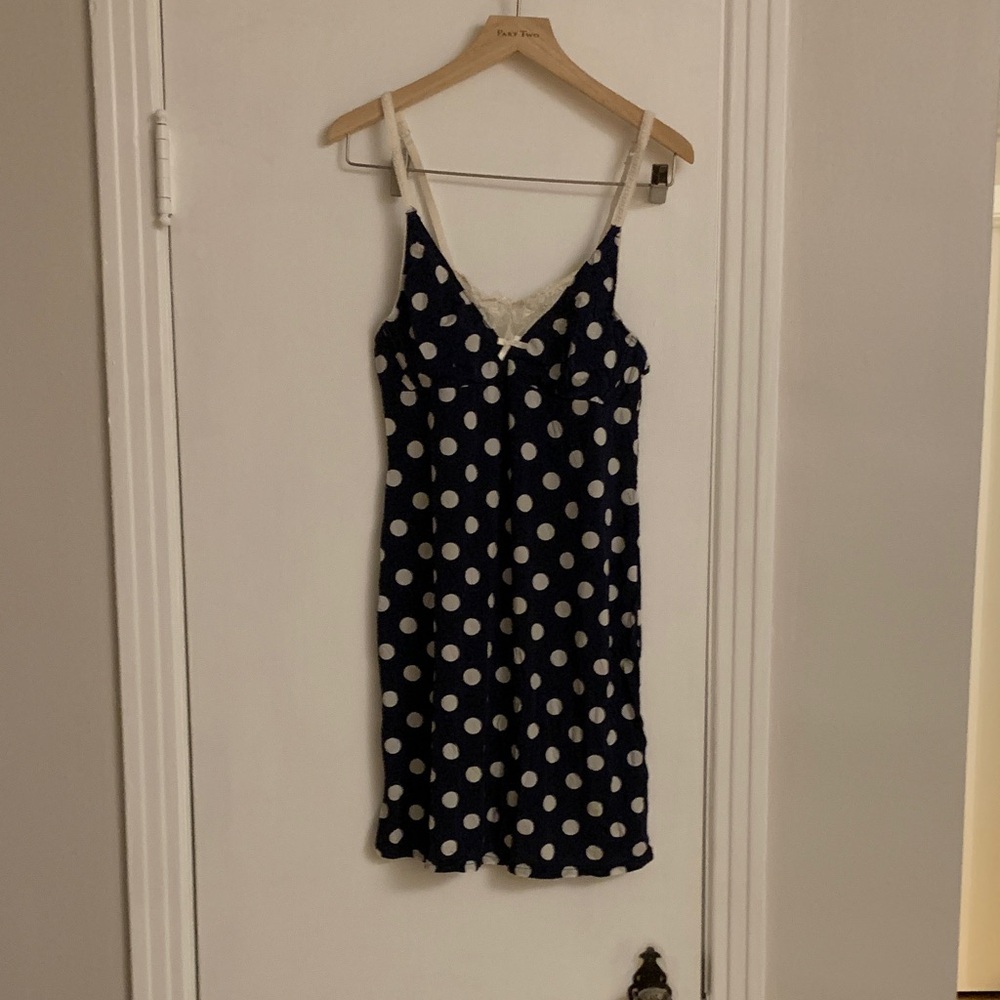 Polka Dot Slip Dress Blush